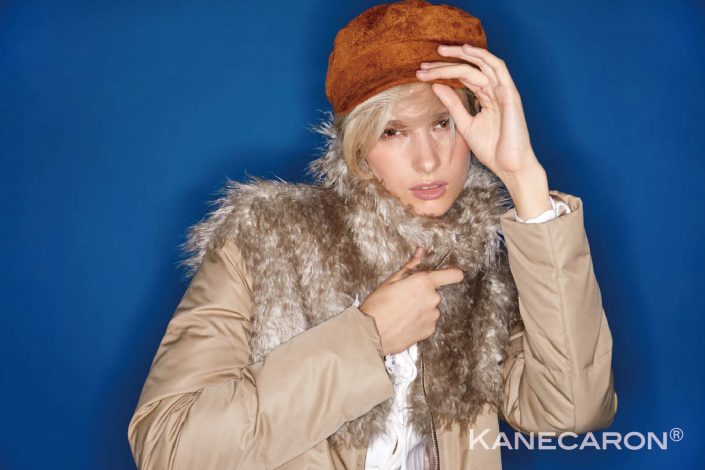 Kanecaron Modacrylic Fibre fashion jacket faux fur beige 2