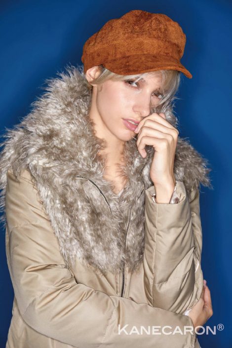 Kanecaron Modacrylic Fibre fashion coat beige